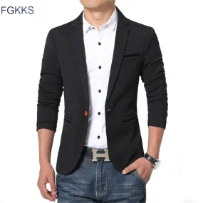 New Spring Autumn thin Casual Men Blazer Cotton Slim