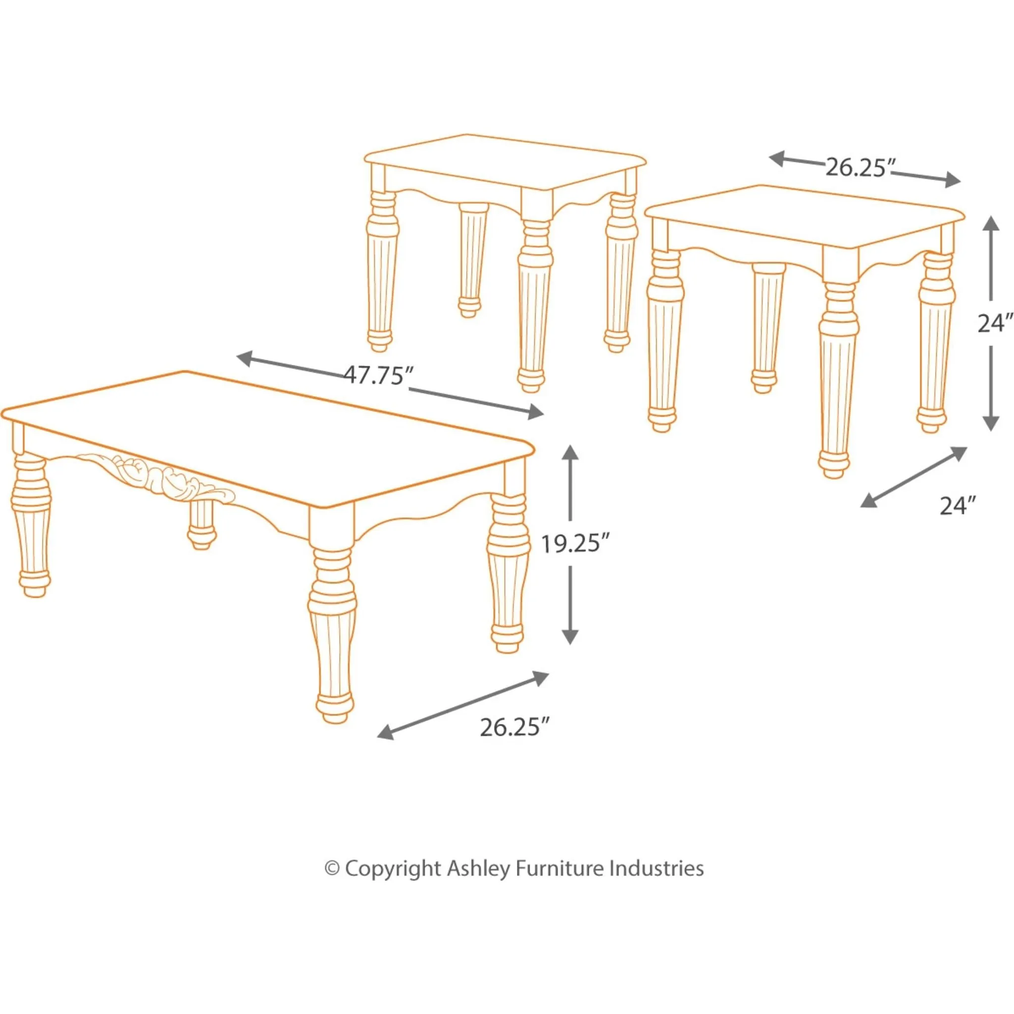 North Shore Occasional Table Set (set of 3)