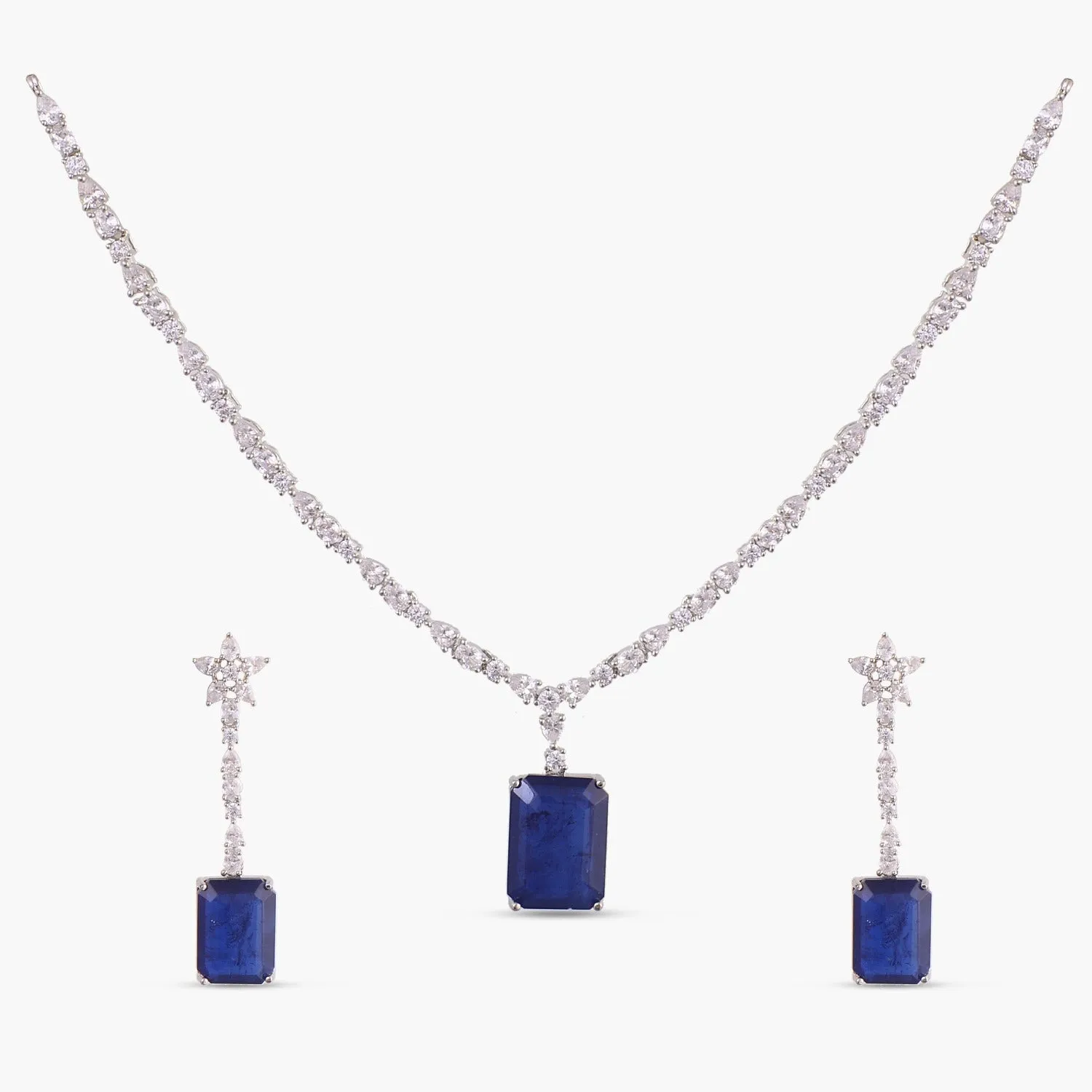 Opulent Shine CZ Necklace Set