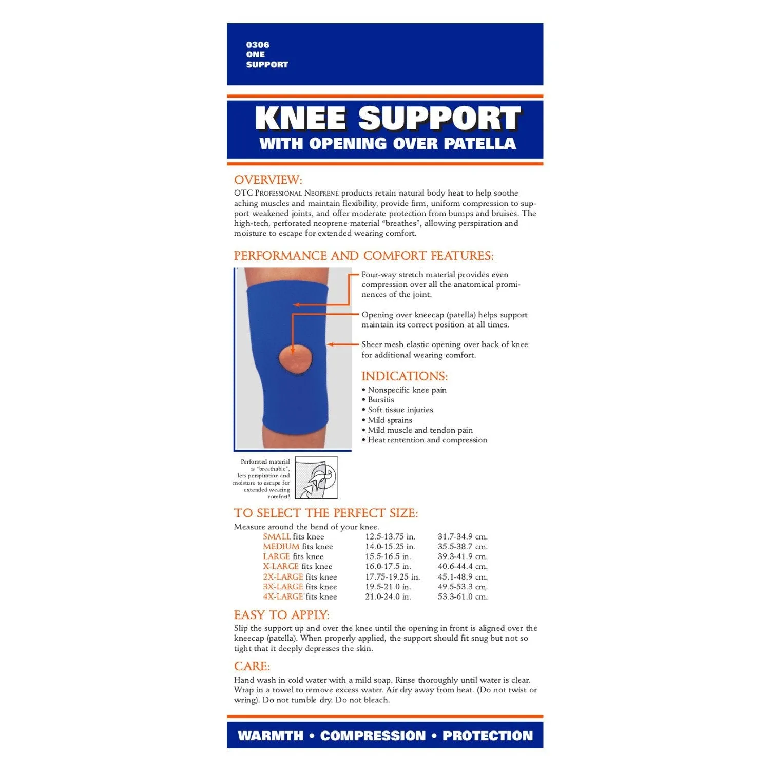 OTC KNEE SUPP NEOP OPEN PAT - 0306- CLEARANCE