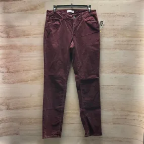 PANTS CORDUROY LOFT in BURGUNDY, Size: 6