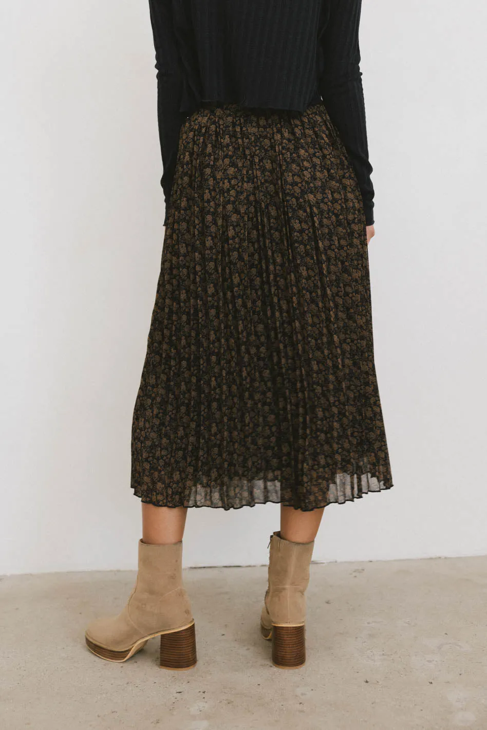 Pascal Pleated Floral Skirt