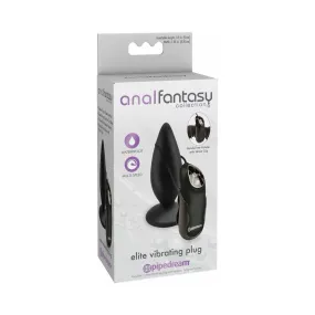 Pipedream Anal Fantasy Collection Silicone Remote-Controlled Elite Vibrating Plug Black