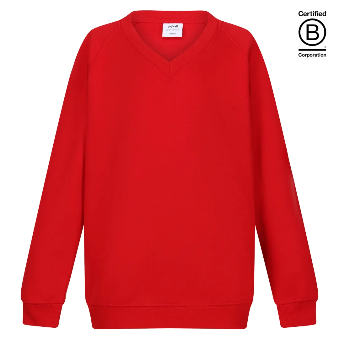 Plain v-neck school jumpers / sweatshirts