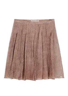 Pleated Metallic Skirt