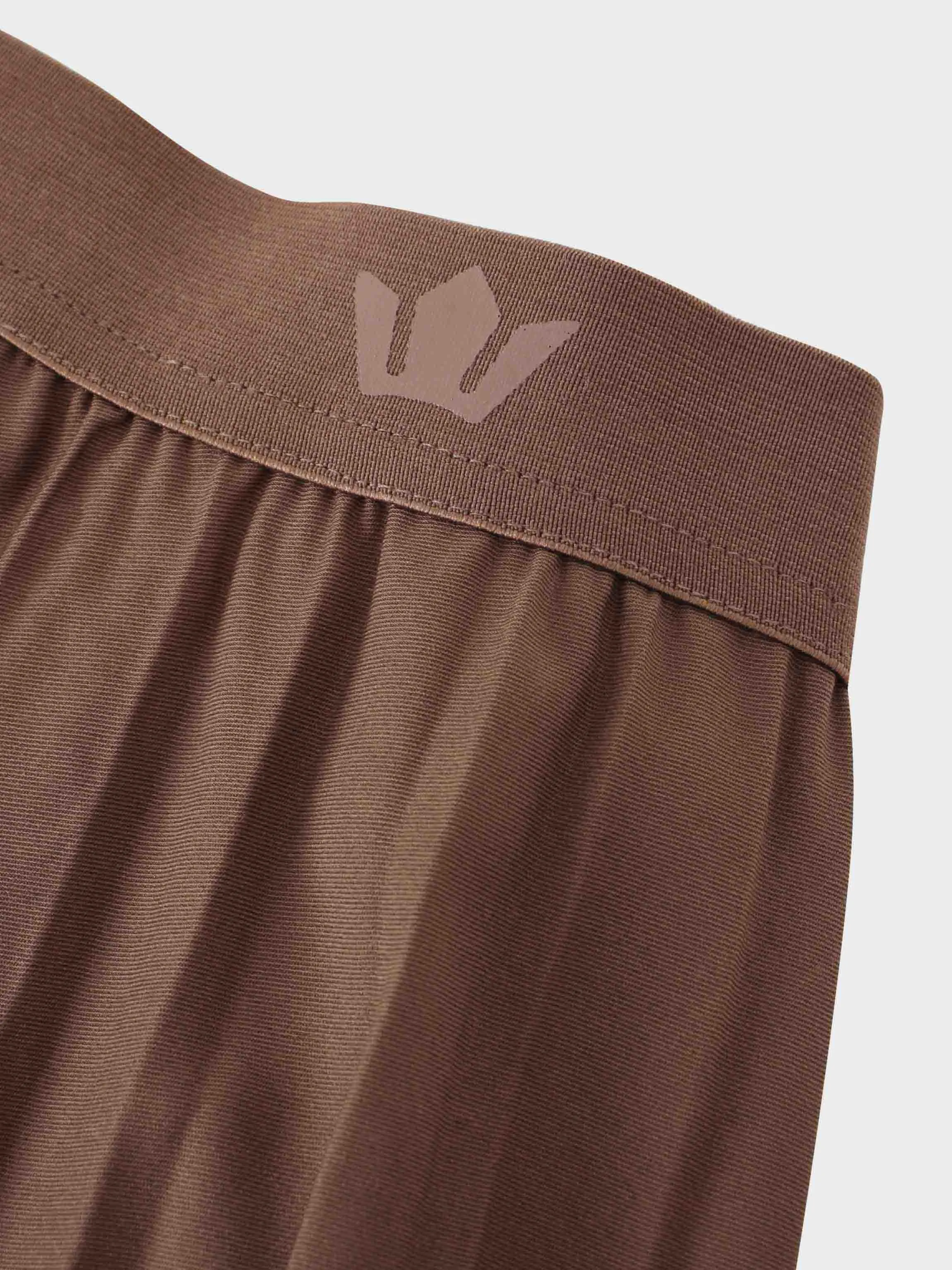 Pleated Skirt 37"-Brown