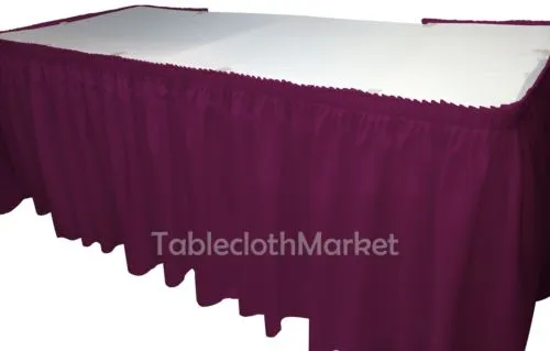 POLYESTER PLEATED TABLE SET SKIRT skirting Catering Trade Show Dj set up kit