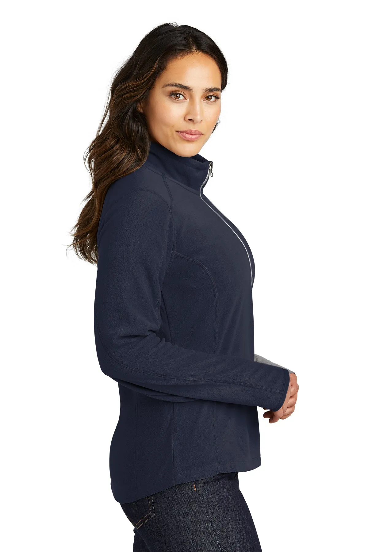 Port Authority Ladies Microfleece 1/2-Zip Customized Pullovers, True Navy