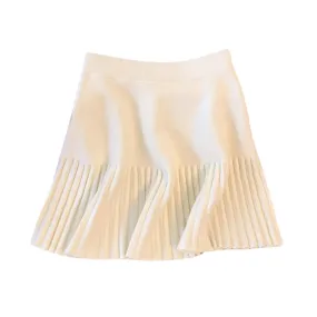 Pre Order:  Half Pleated Knitted Mini Skirt