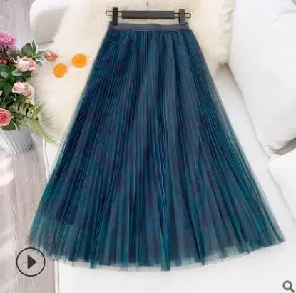 Pre Order:  Plaid Maxi Tulle Skirt