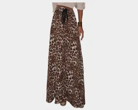 Print Pleated Long Skirt - The St. Barth