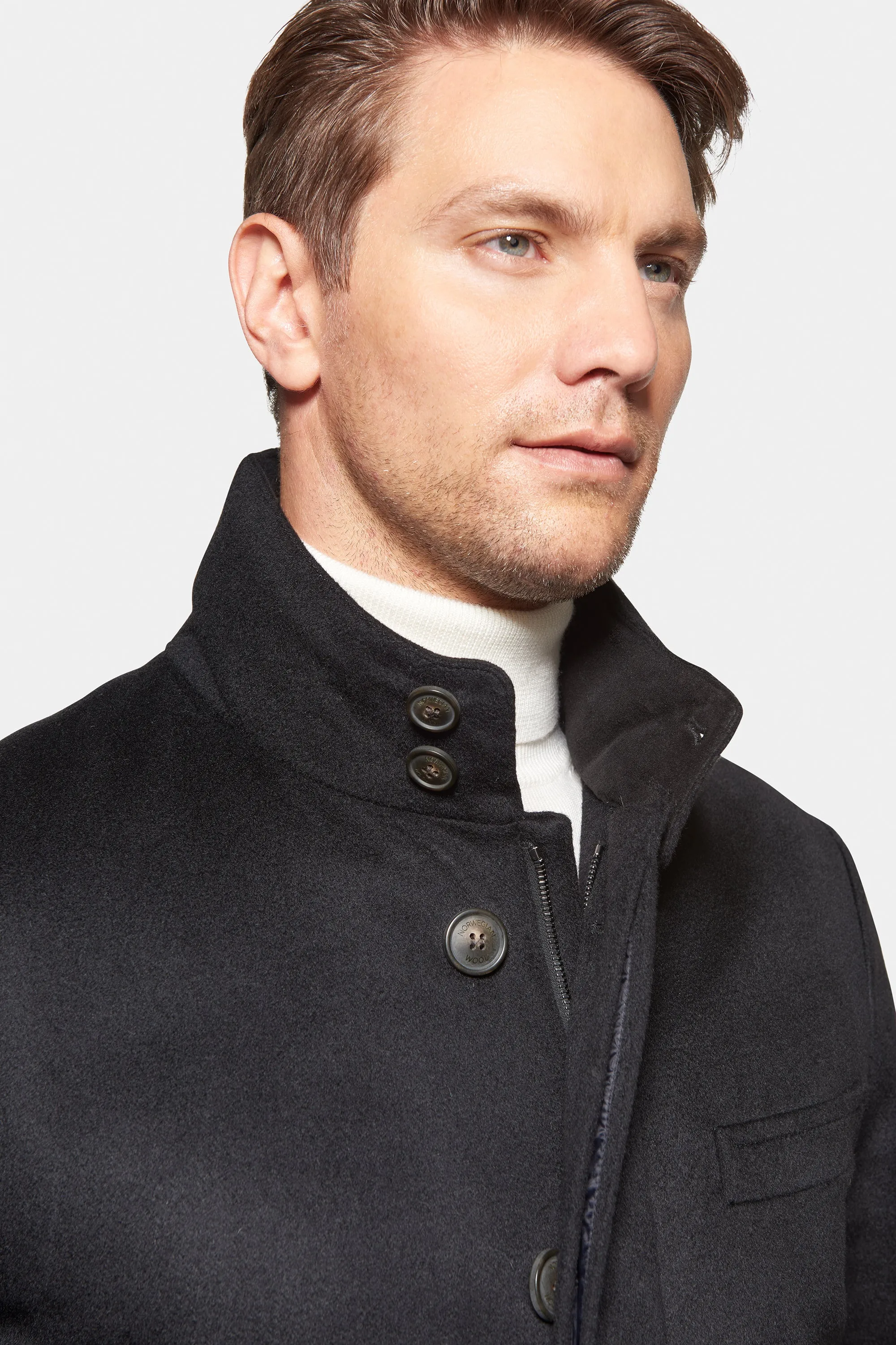 Pure Cashmere Topcoat, Black