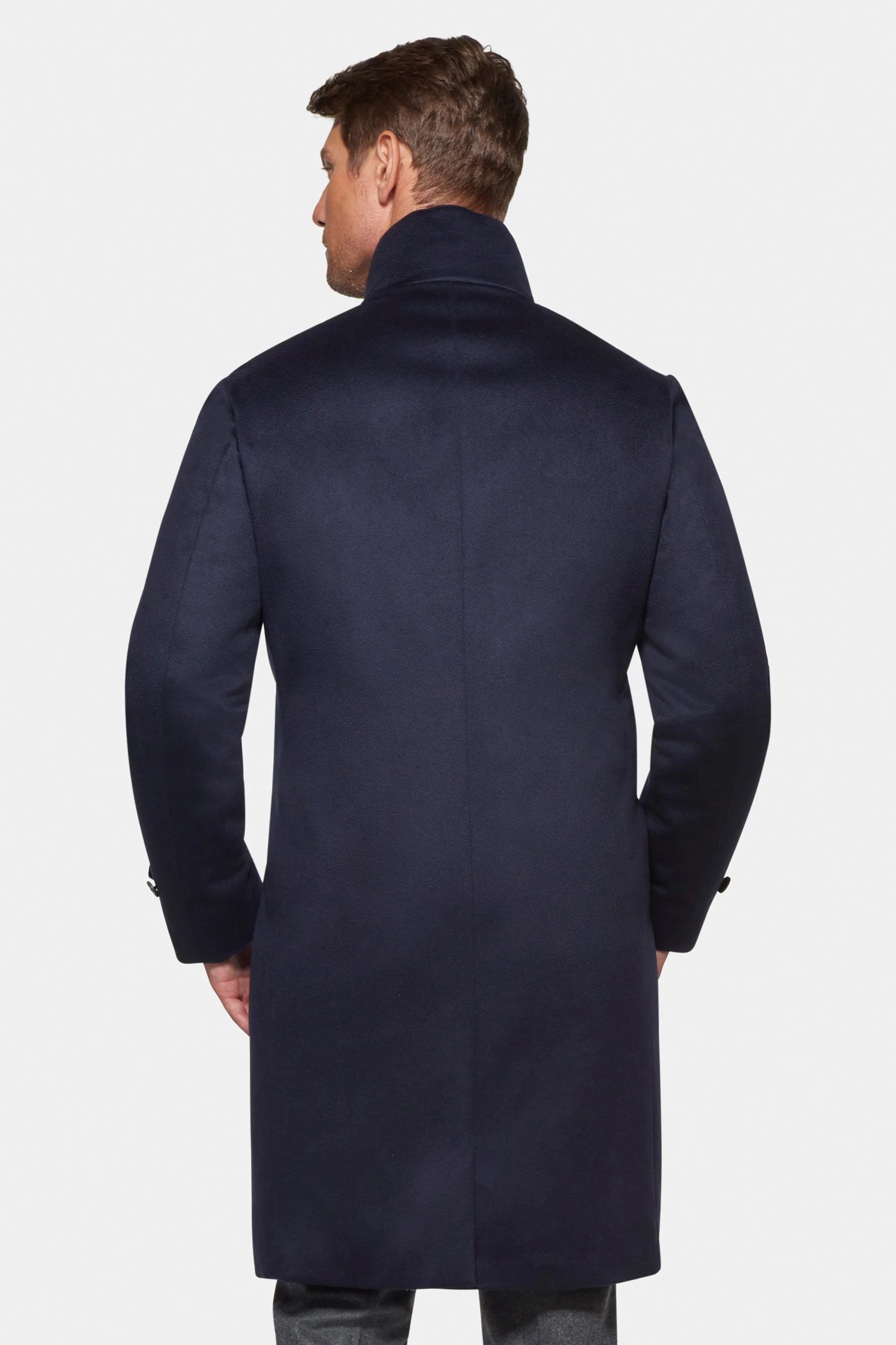 Pure Cashmere Topcoat, Navy