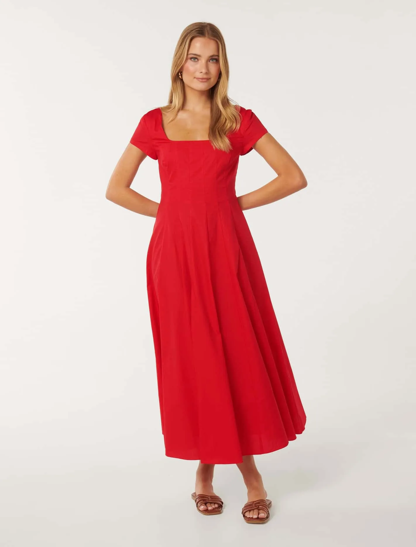 Raleigh Cap Sleeve Midi Dress