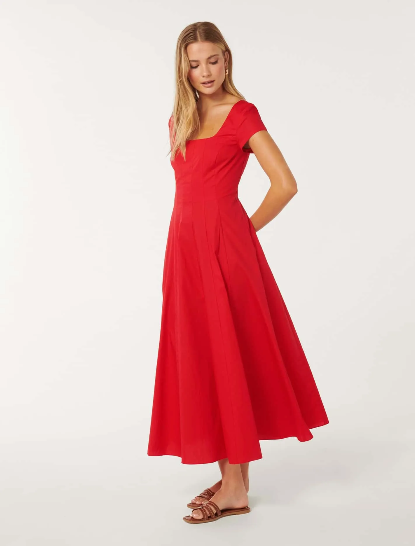 Raleigh Cap Sleeve Midi Dress