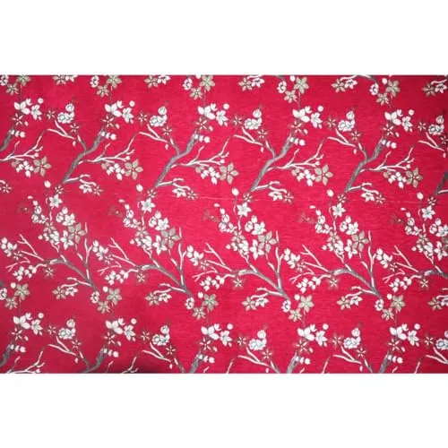 RD TREND 300 TC Jacquard 100% Cotton King Size 94 inch (235 cm) x 100 inch (250cm) Double Bedsheet with 2 Pillow Covers Color Red