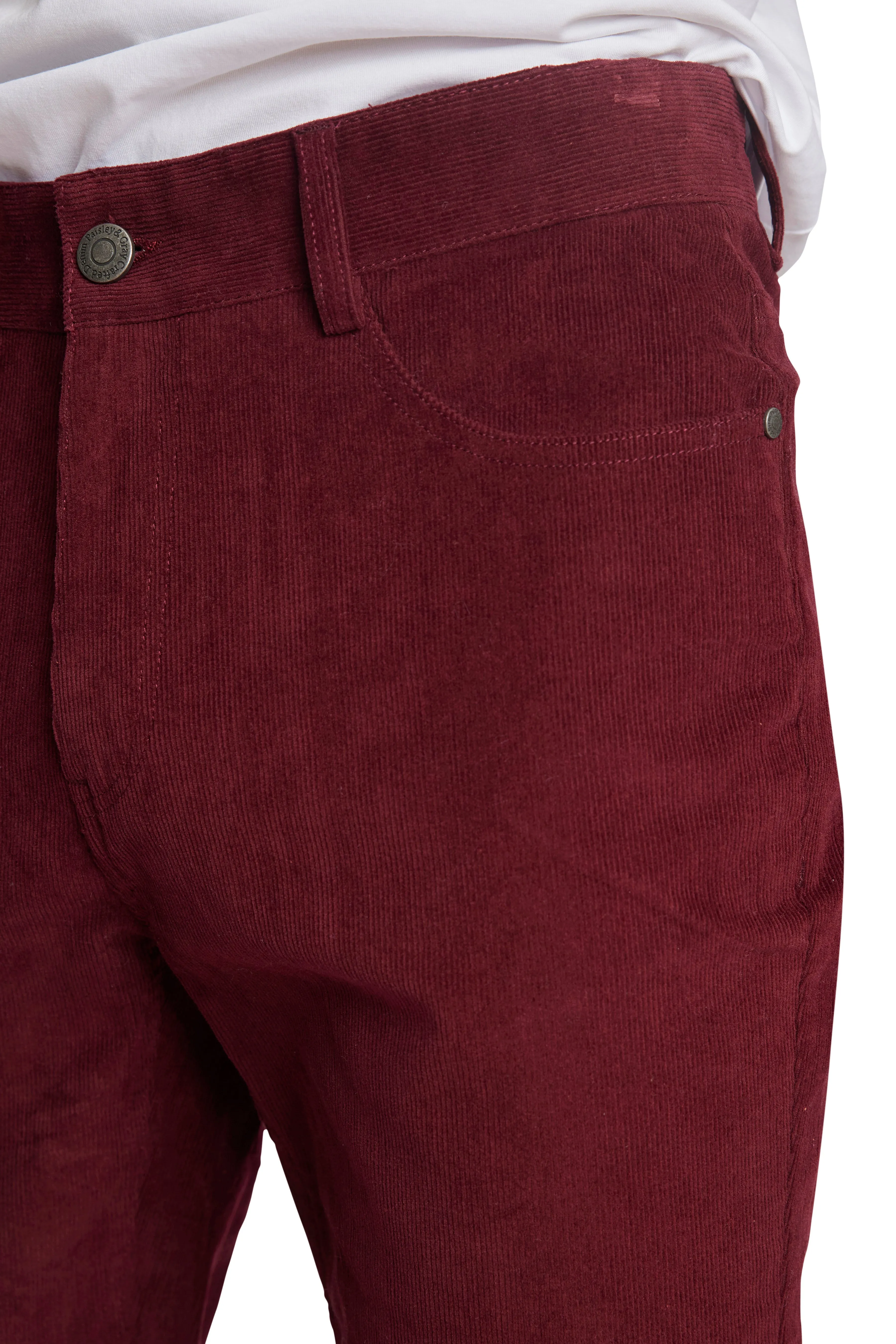 Rebel 5 Pocket Cords - Burgundy Cord