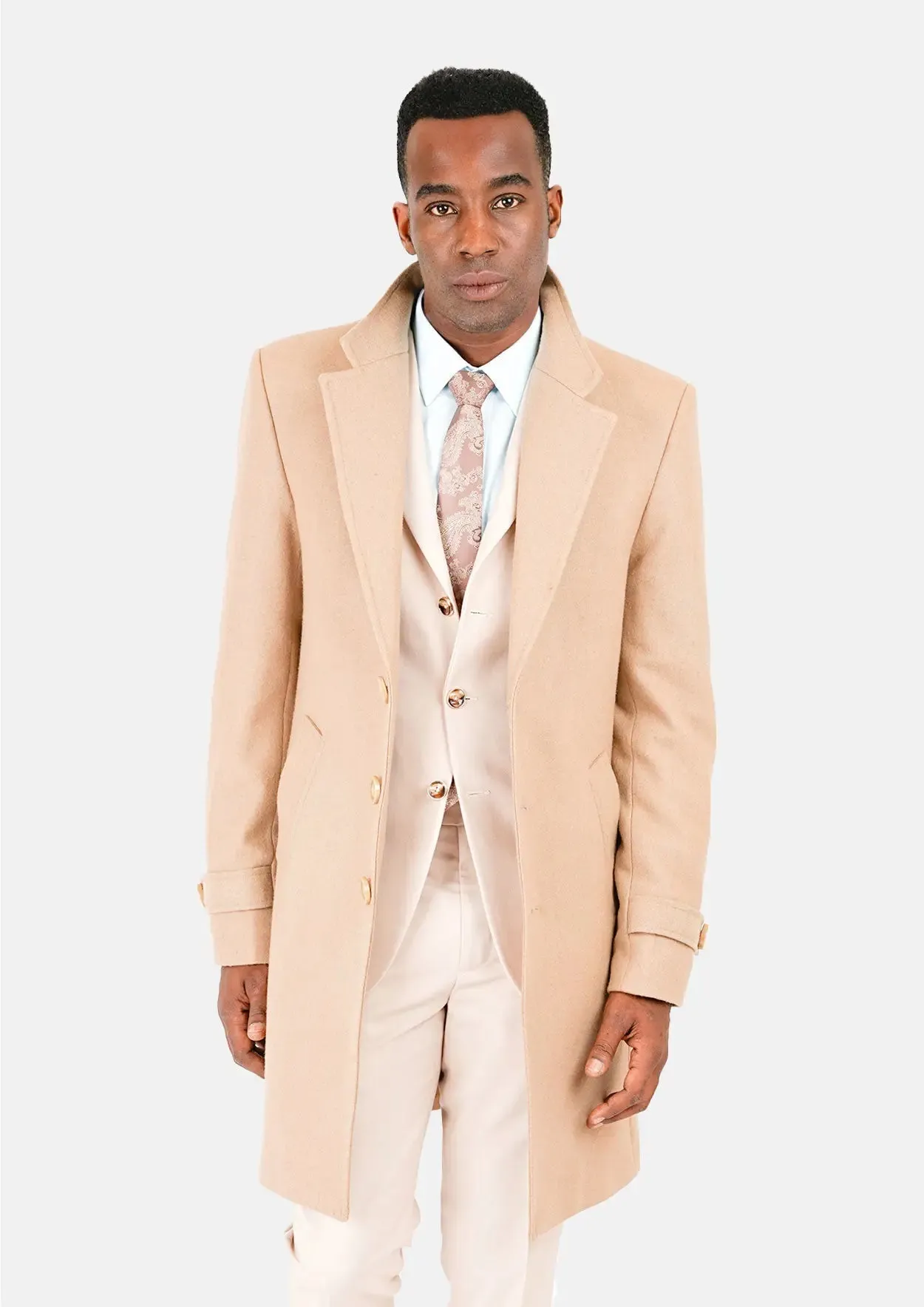 Sand Wool Classic Overcoat