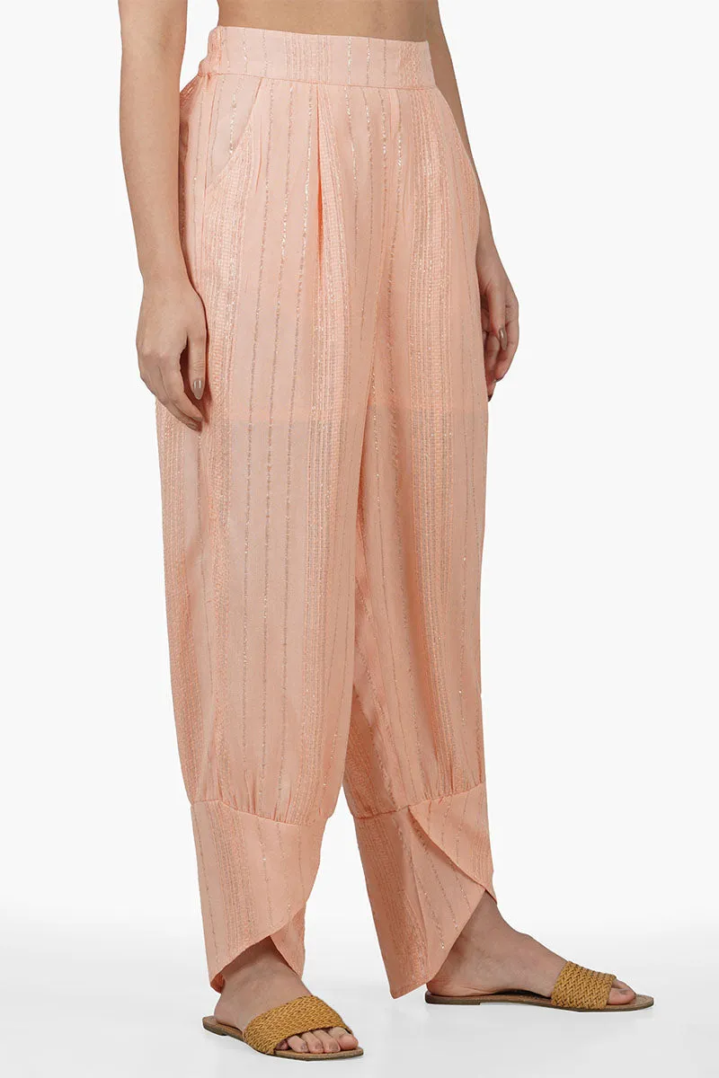 Sandy Viscose Lurex Striped Pants