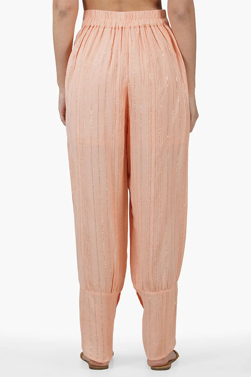 Sandy Viscose Lurex Striped Pants