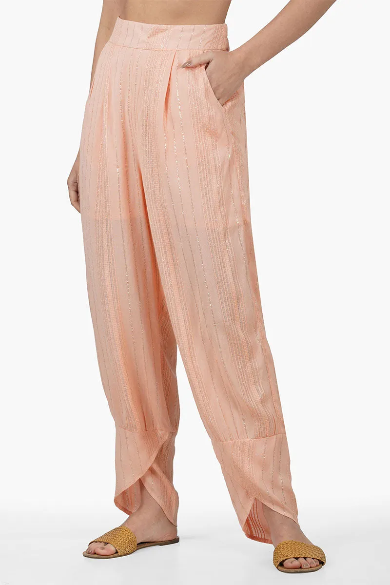 Sandy Viscose Lurex Striped Pants