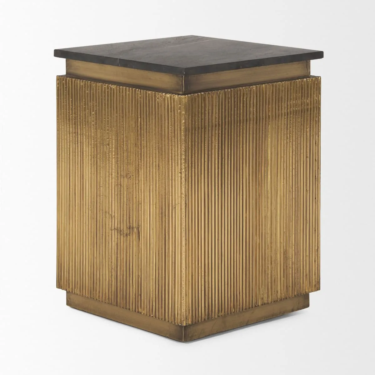 Satima Accent Table Black Marble | Gold Metal