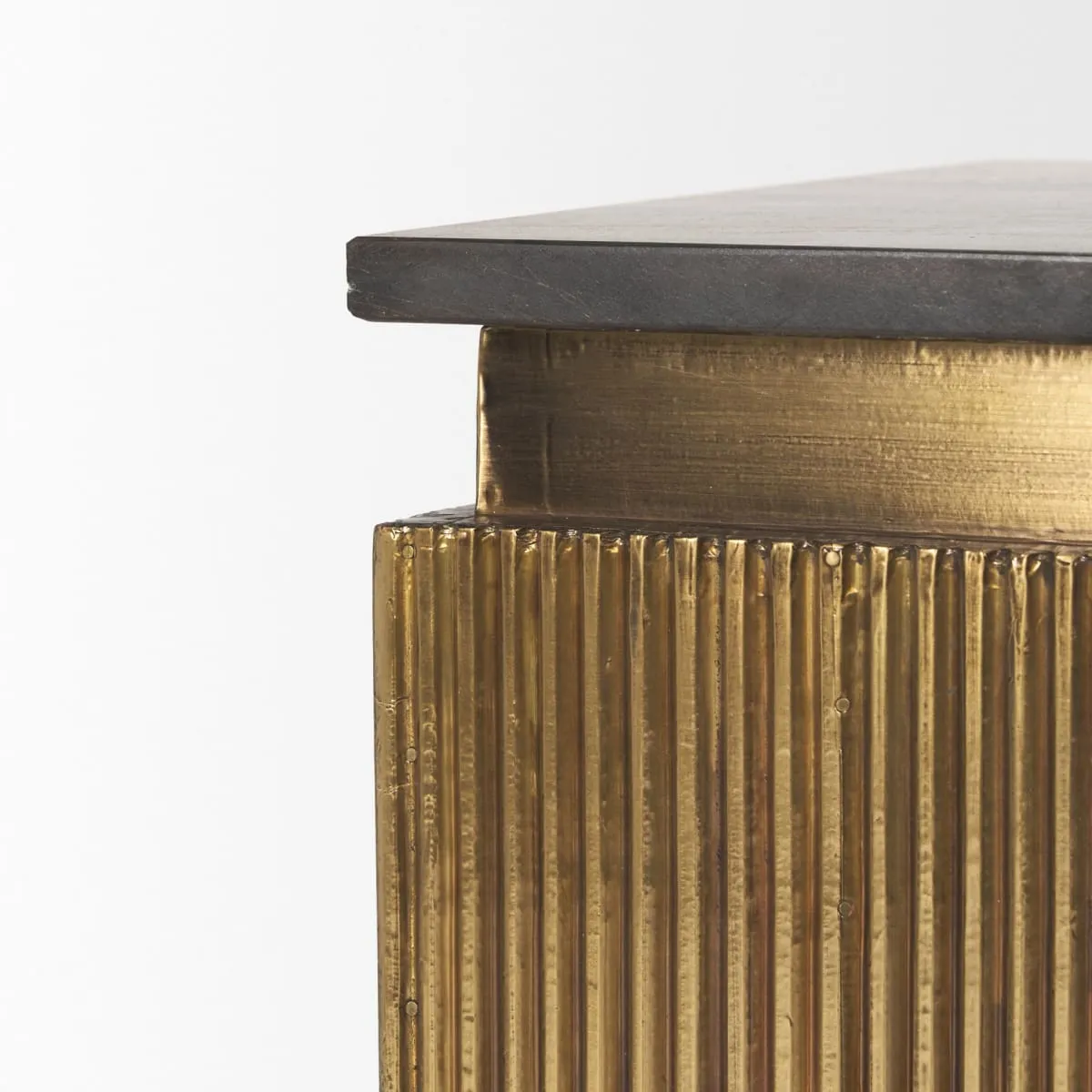 Satima Accent Table Black Marble | Gold Metal