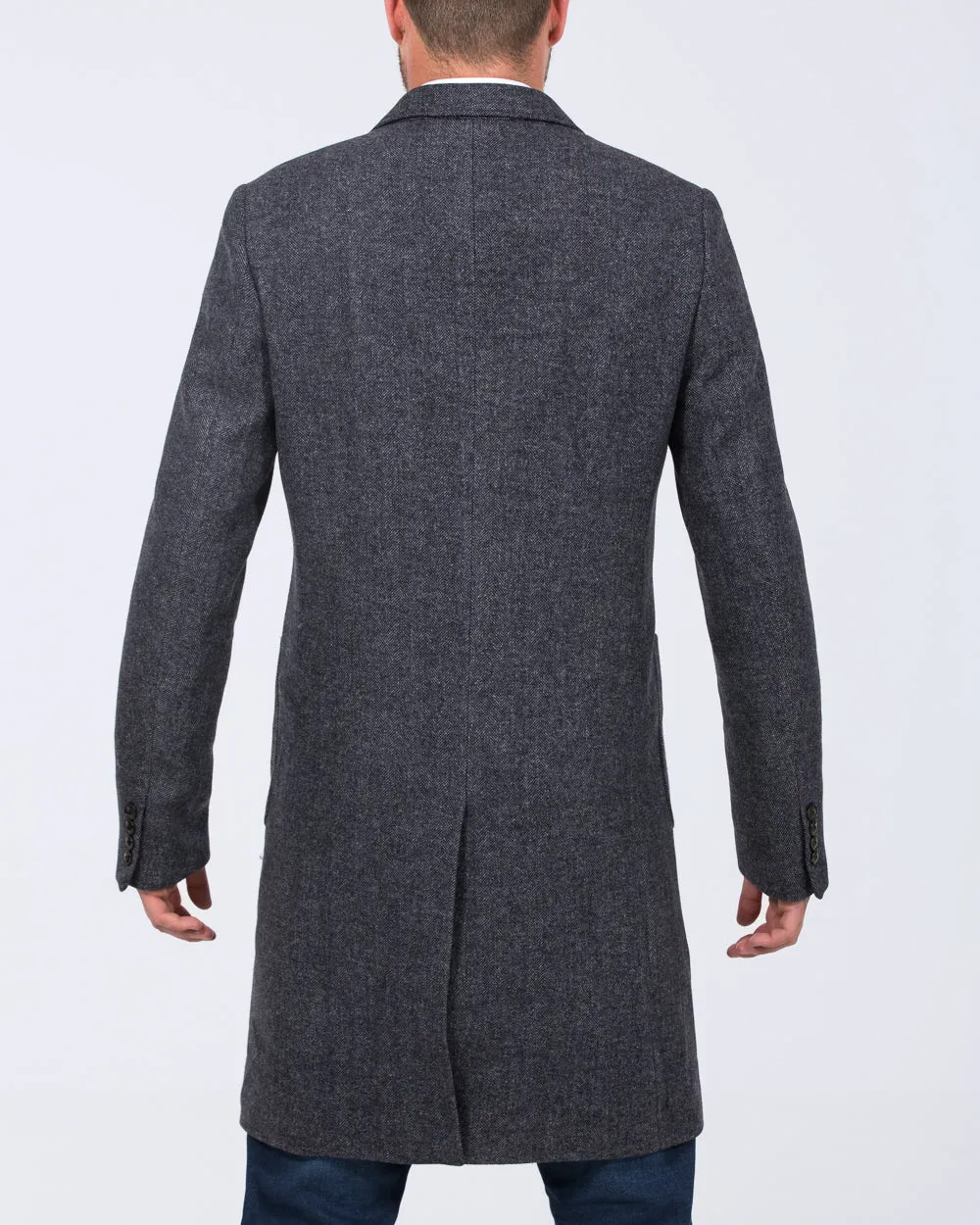 Skopes Edgley Tall Overcoat (grey herringbone)