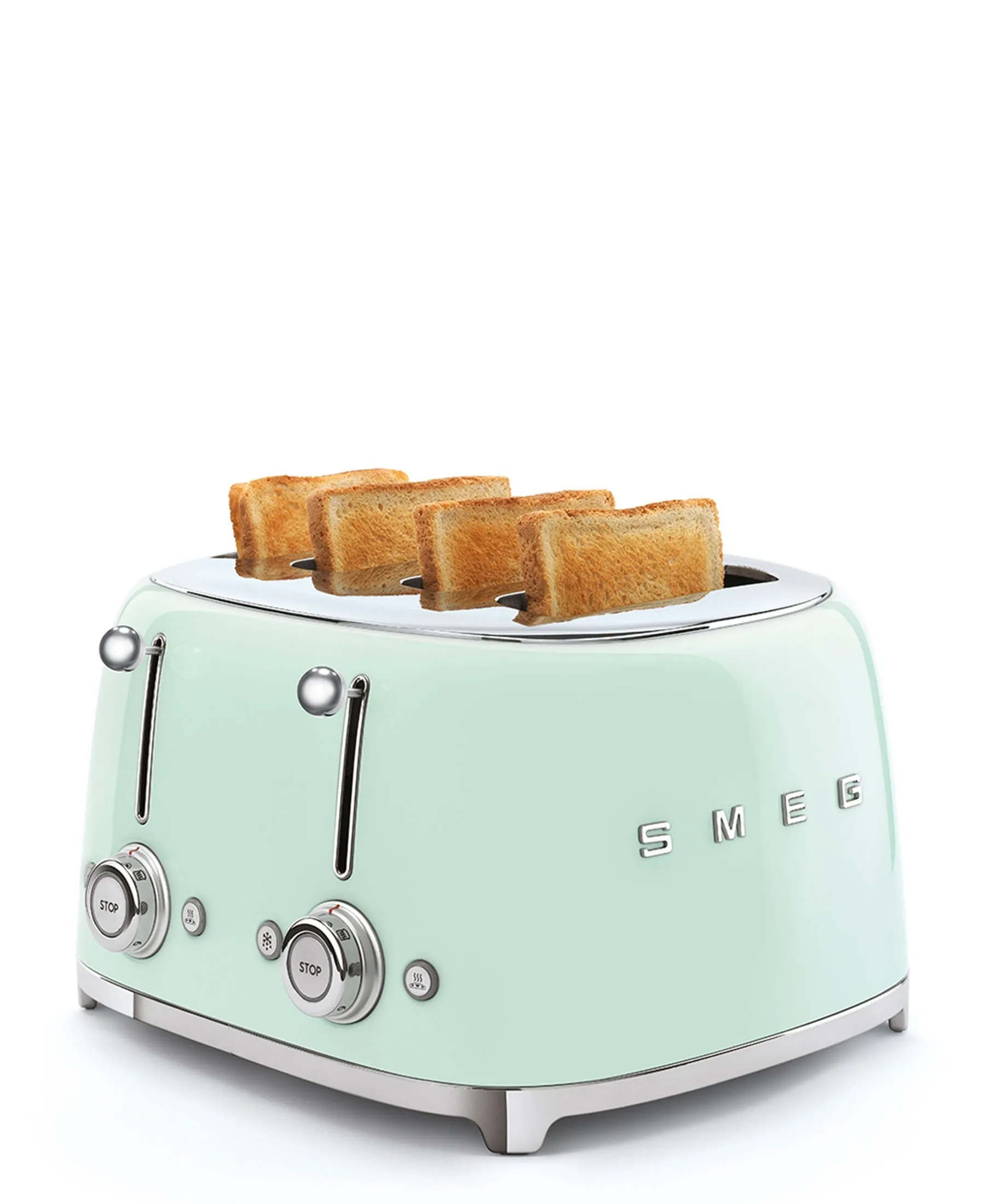 Smeg Retro 2000W 4 Slice Square Toaster - Green