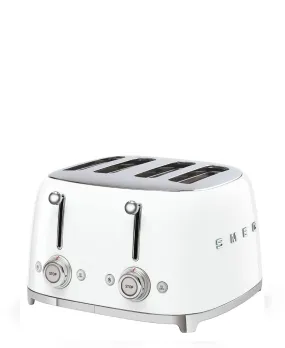 Smeg Retro 2000W 4 Slice Square Toaster - White