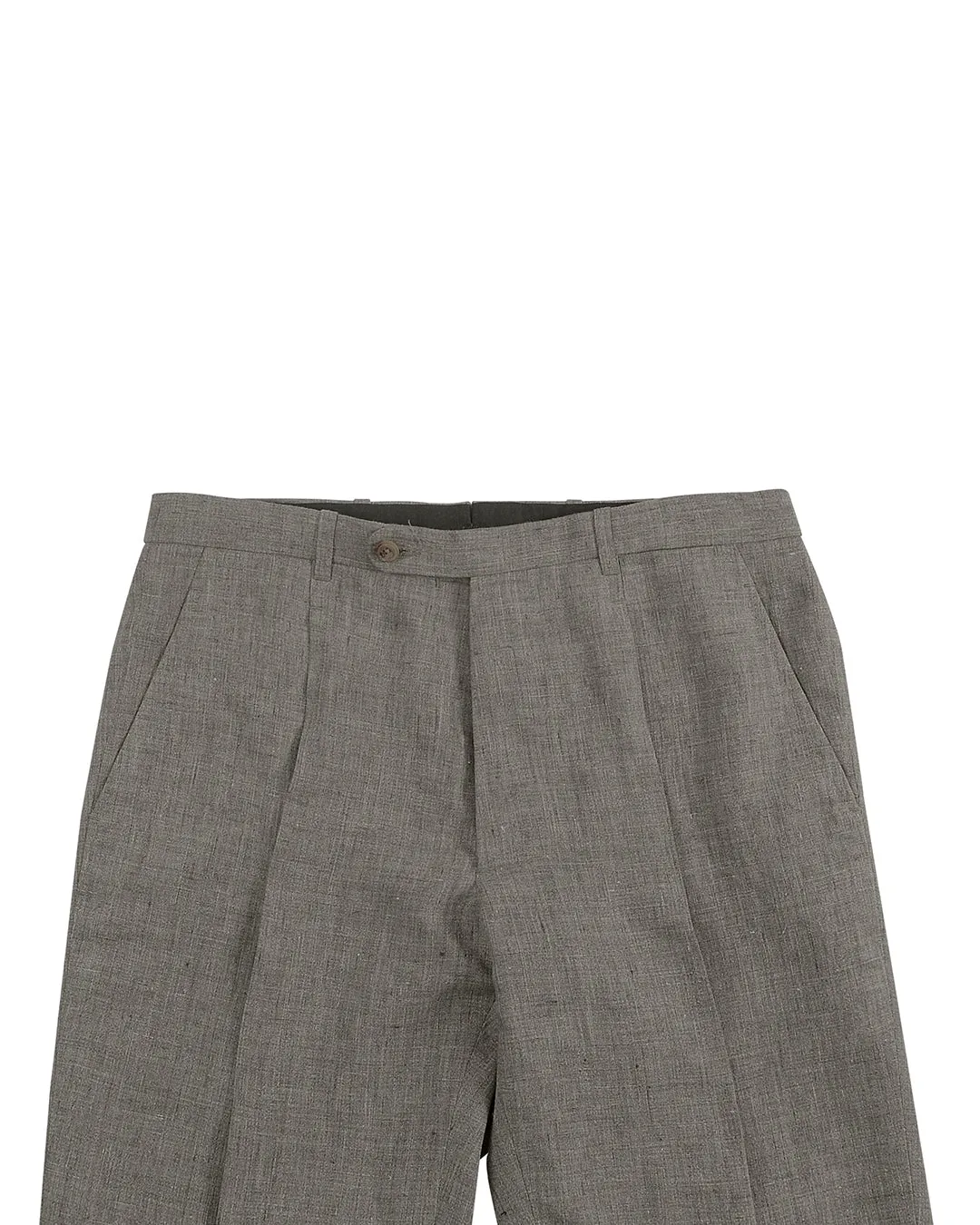 Solbiati Stone Grey Linen Dress Pant