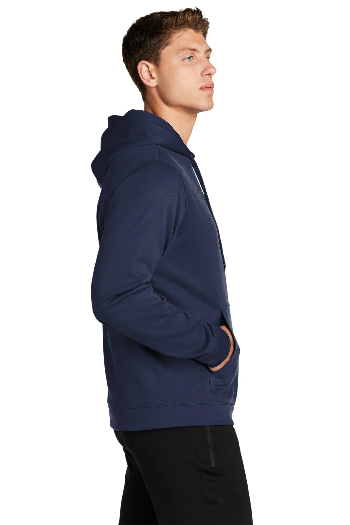 Sport-Tek Sport-Wick Fleece Branded Hooded Pullovers, Navy