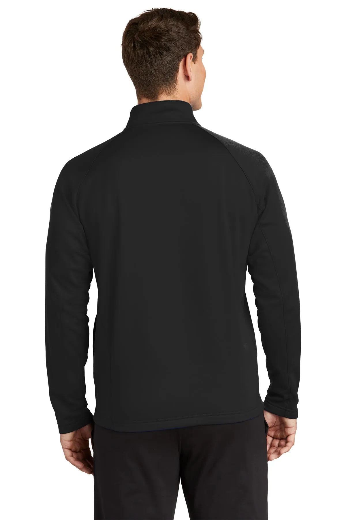 Sport-Tek Sport-Wick Fleece Custom 1/4-Zip Pullovers, Black/Silver