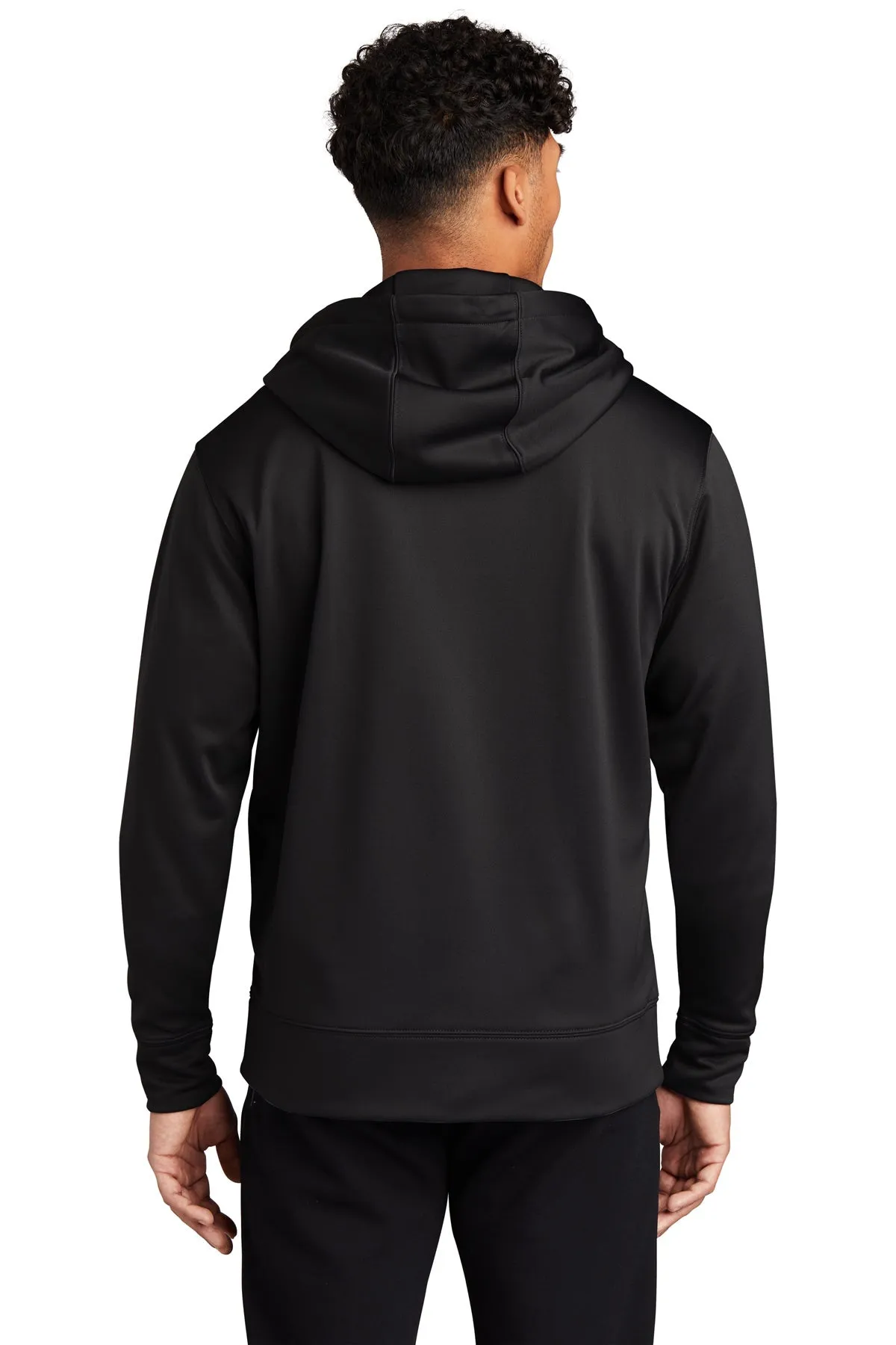 Sport-Tek Sport-Wick Fleece Custom Full-Zip Hooded Jackets, Black