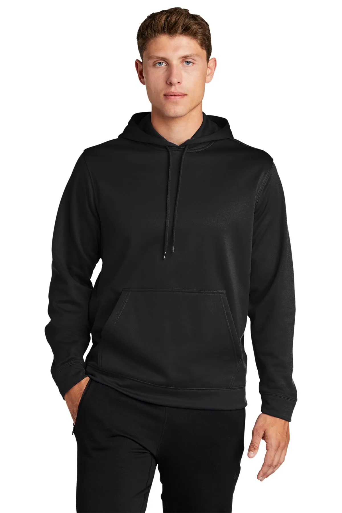 Sport-Tek Sport-Wick Fleece Custom Hooded Pullovers, Black