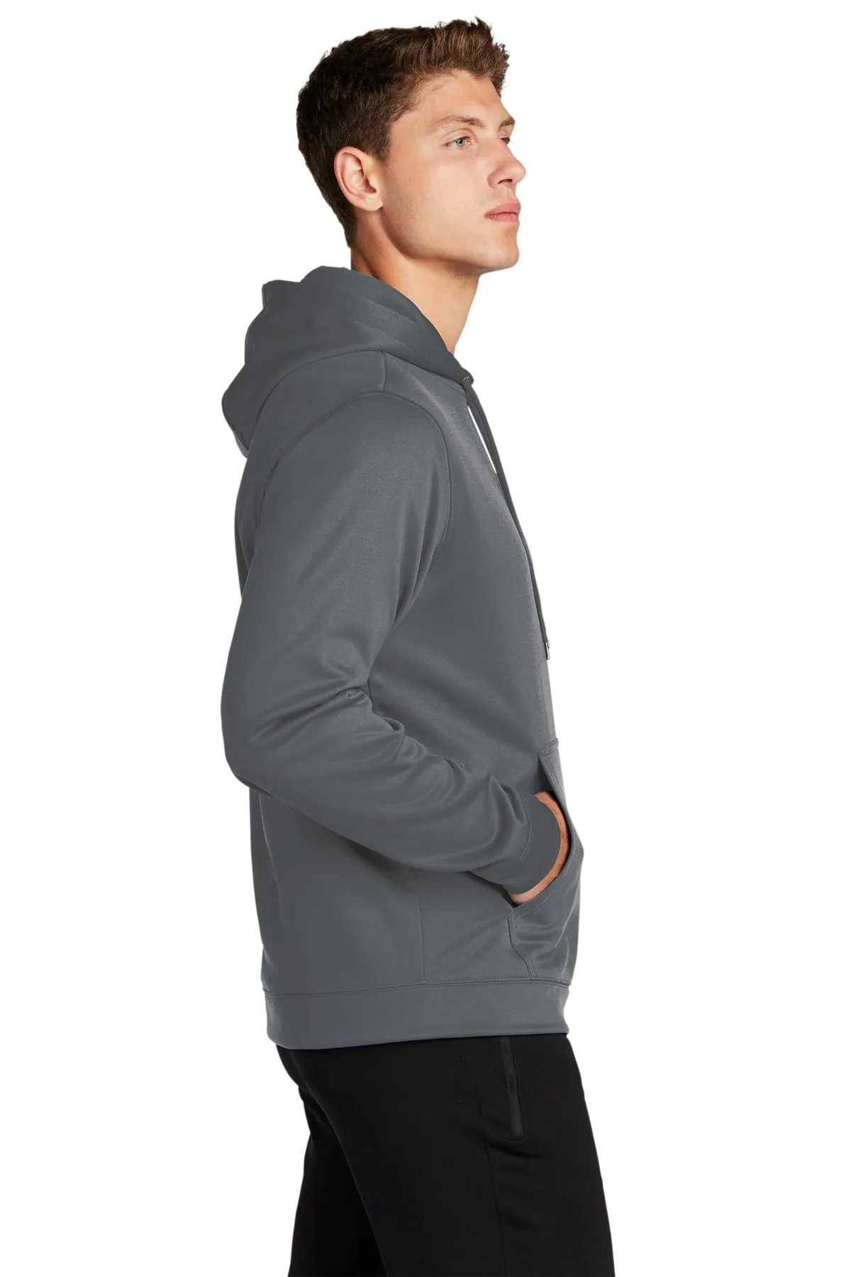 Sport-Tek Sport-Wick Fleece Custom Hooded Pullovers, Dark Smoke Grey