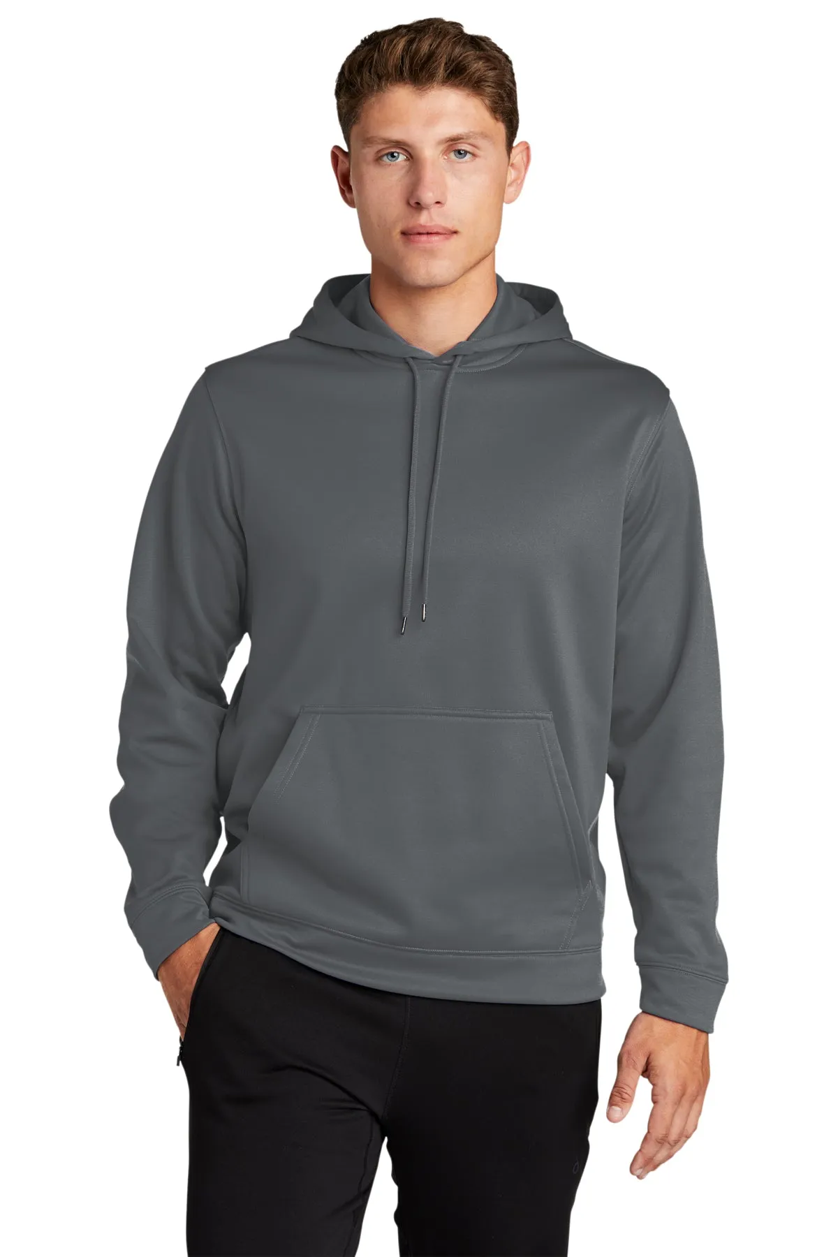 Sport-Tek Sport-Wick Fleece Custom Hooded Pullovers, Dark Smoke Grey