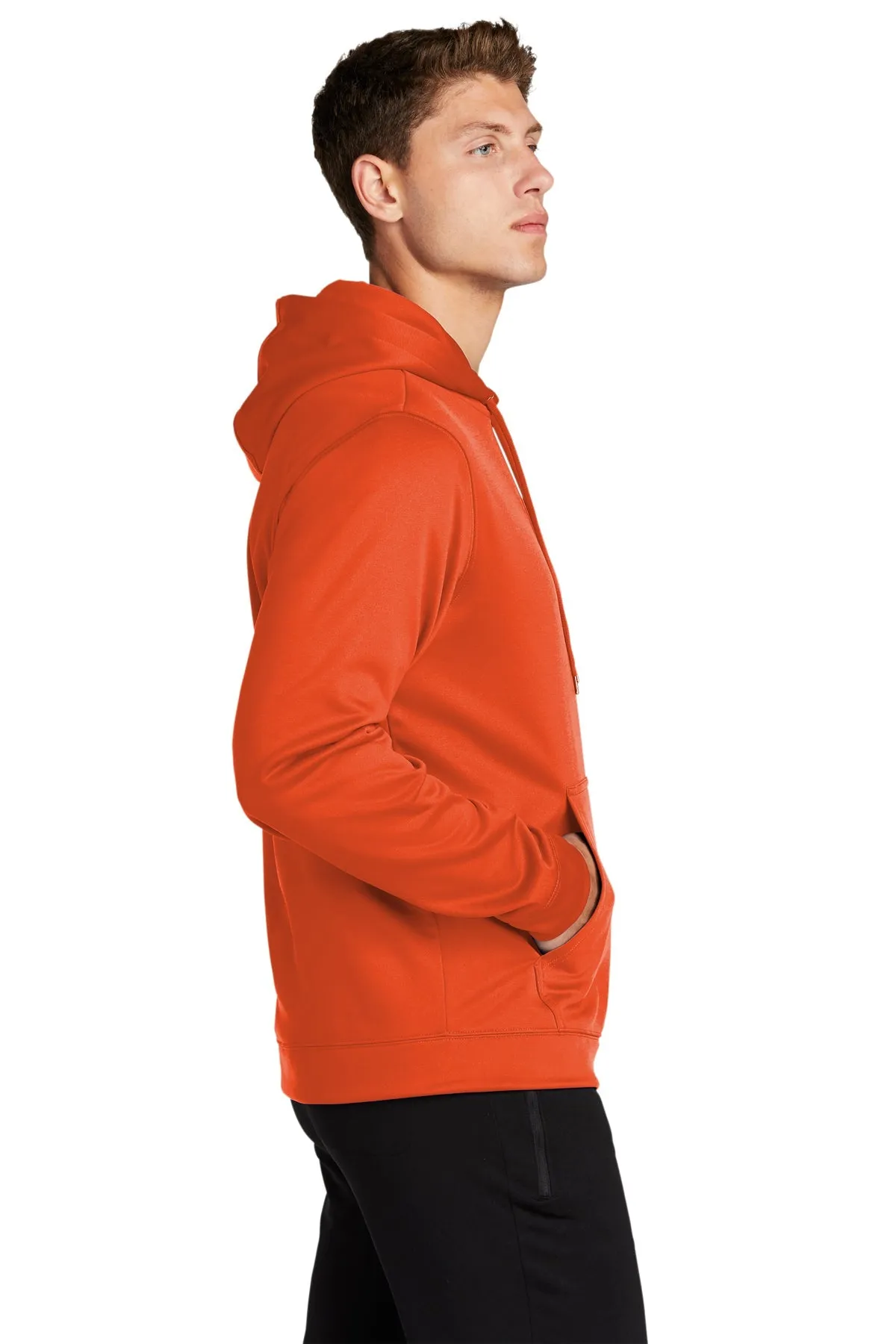 Sport-Tek Sport-Wick Fleece Custom Hooded Pullovers, Deep Orange