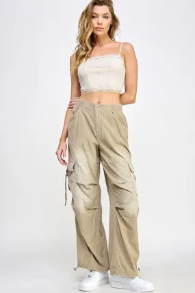 Stone Corduroy Cargo Pants