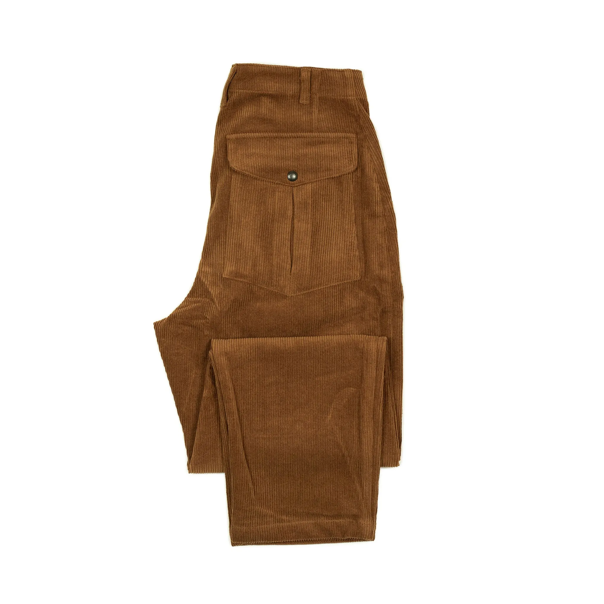 Submarine trousers in chestnut 8-wale corduroy