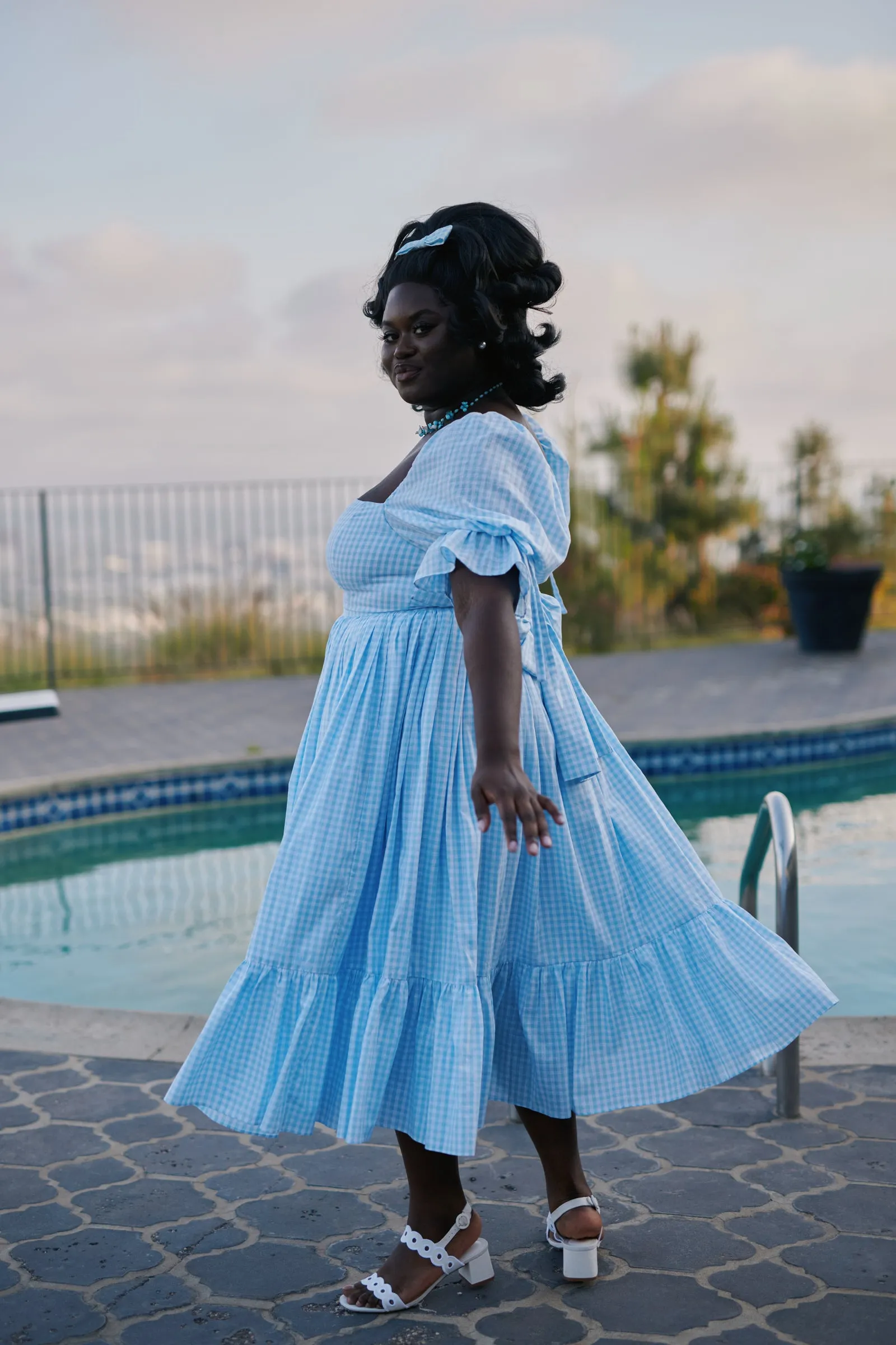 The Blue Gingham Market Dress