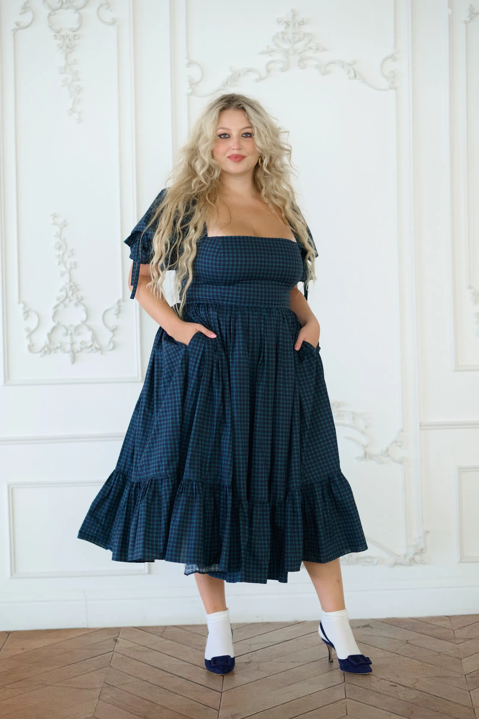 The Farmhouse Tartan Market Dress