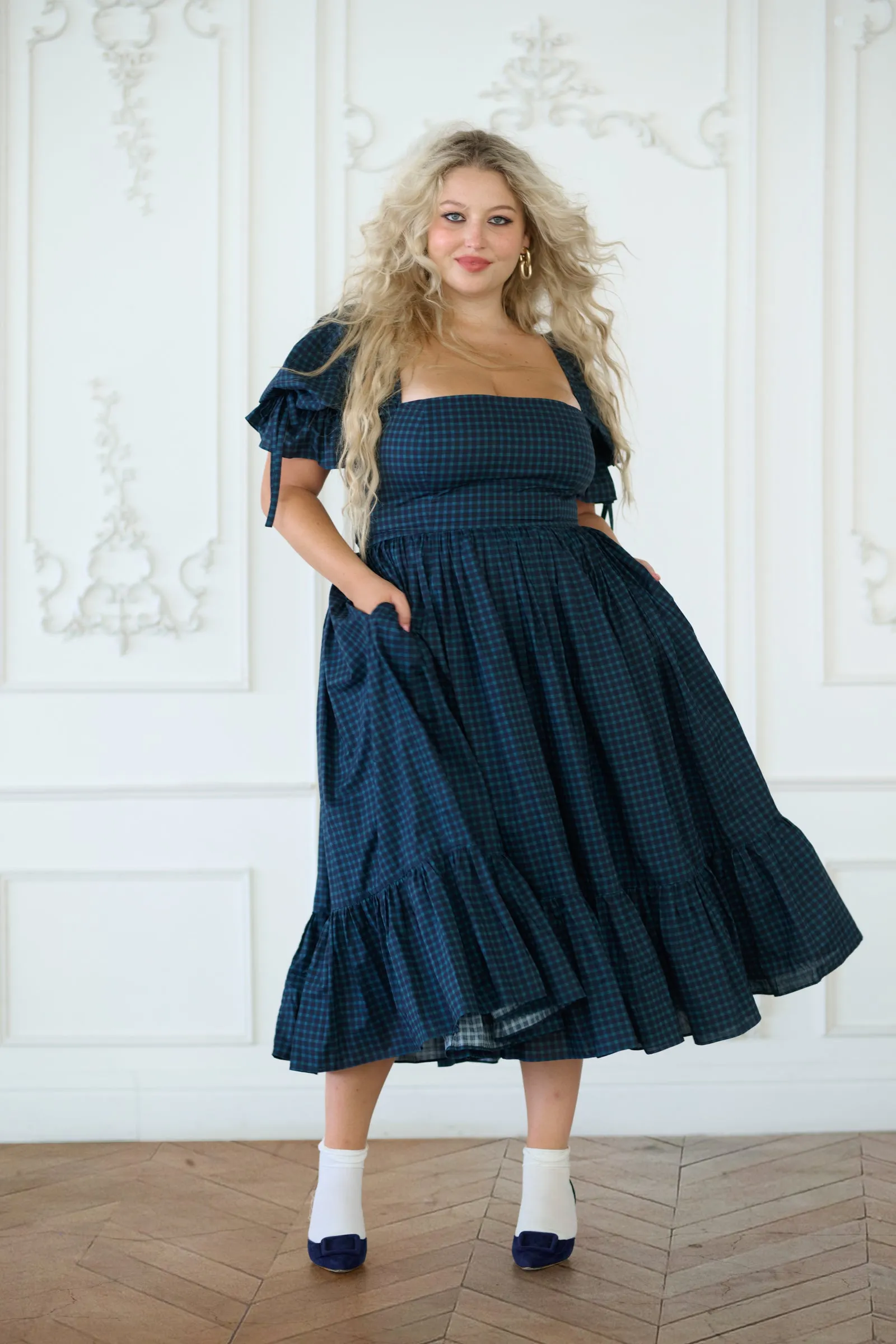 The Farmhouse Tartan Market Dress