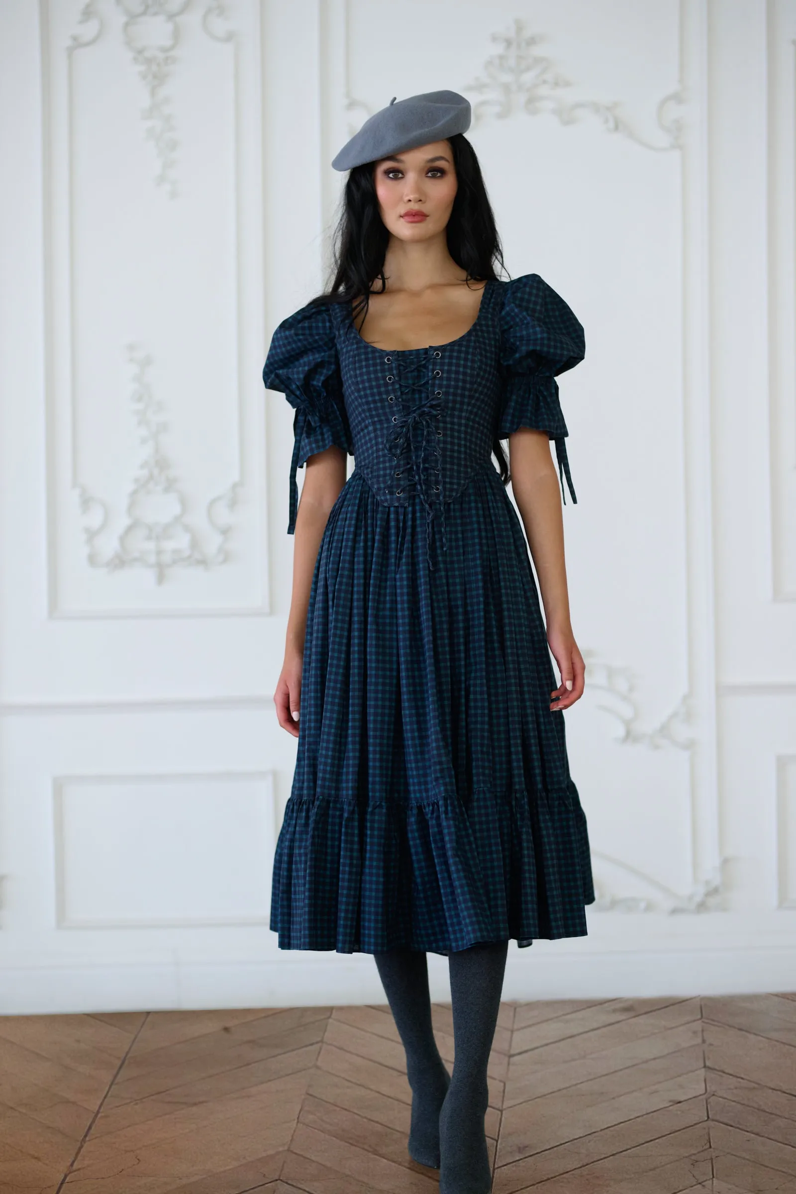 The Farmhouse Tartan Market Dress