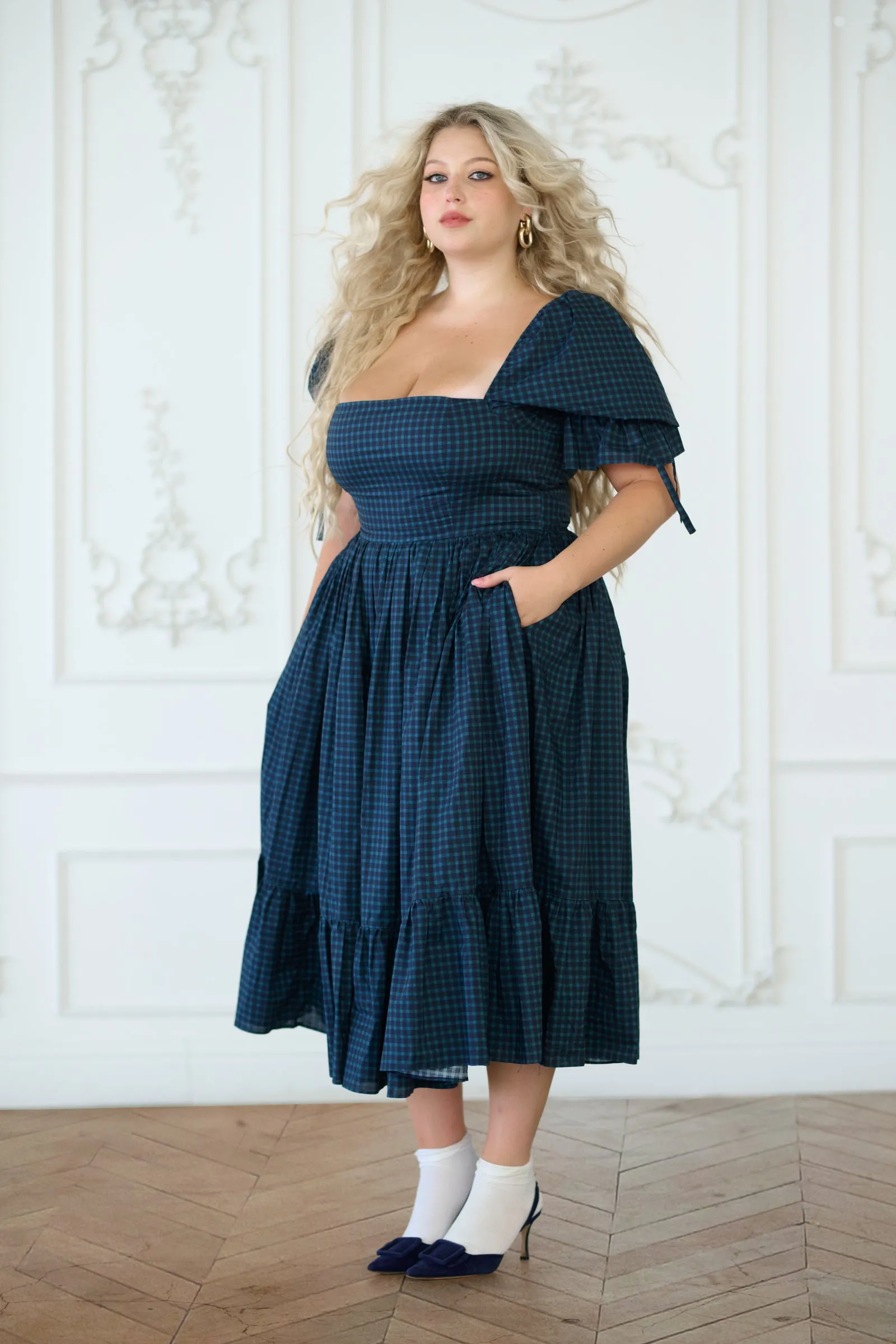 The Farmhouse Tartan Market Dress