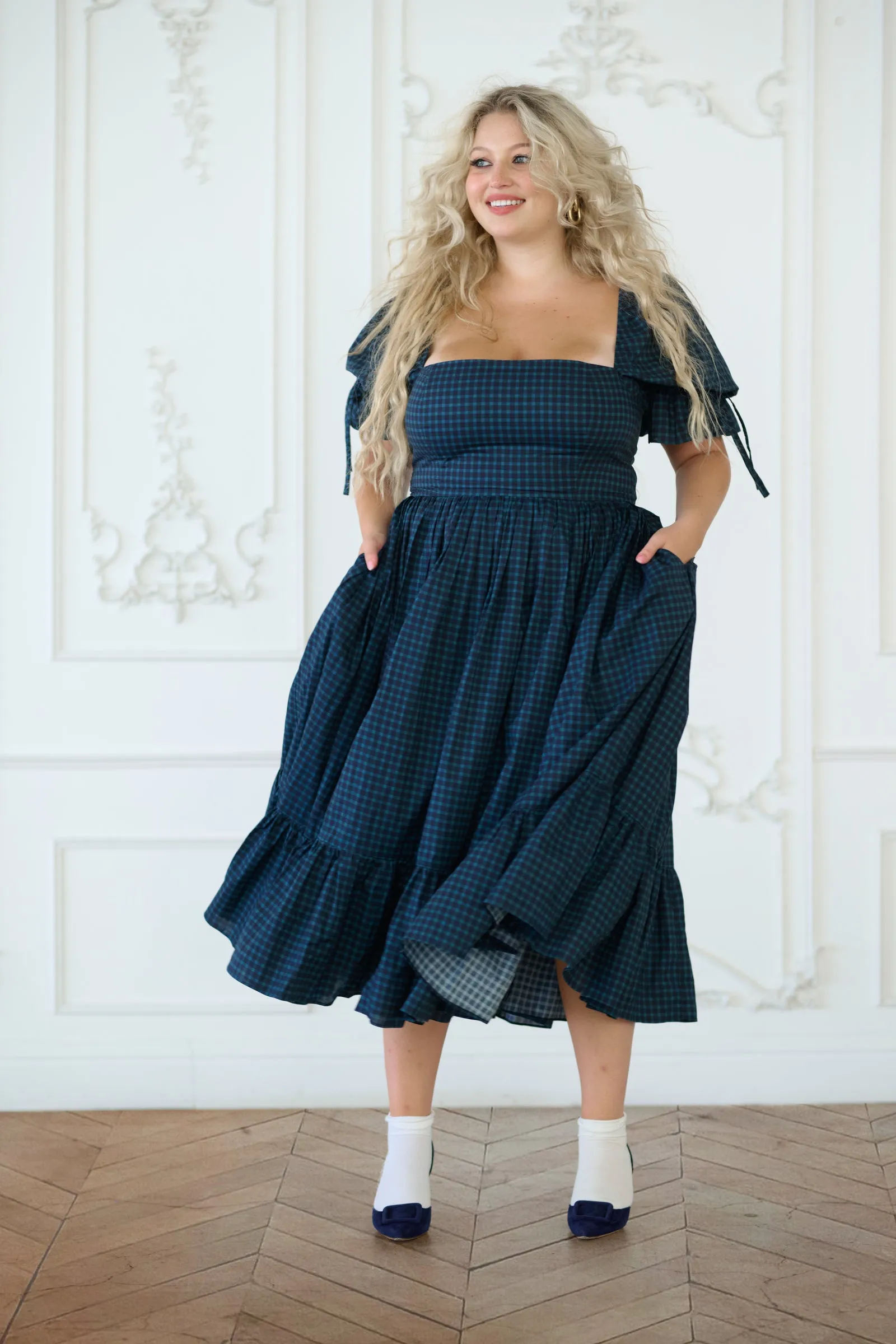 The Farmhouse Tartan Market Dress