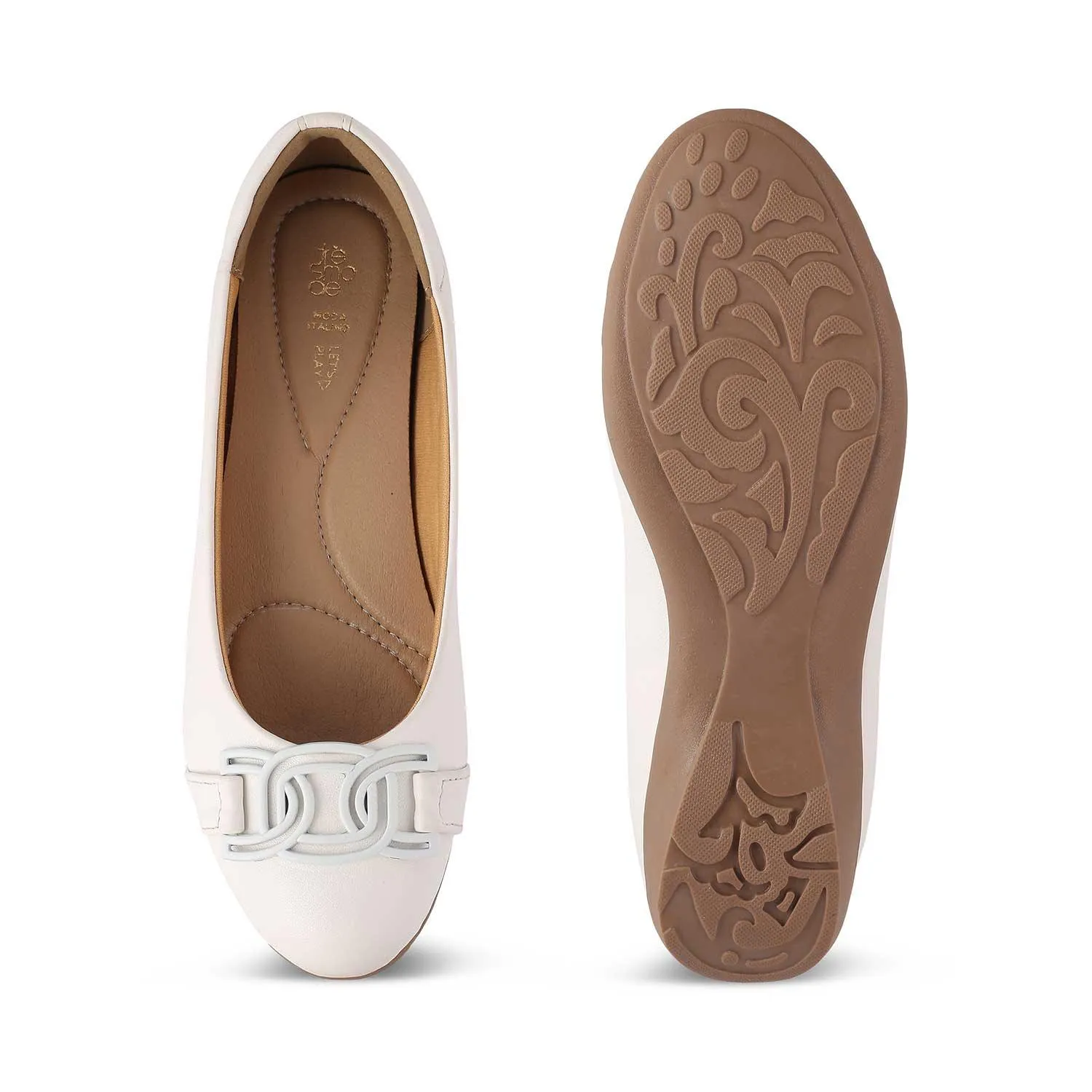 The Geom White Women's Dress Ballerinas Tresmode