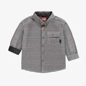 The Gerald Micro Houndstooth Poplin Shirt - BABY