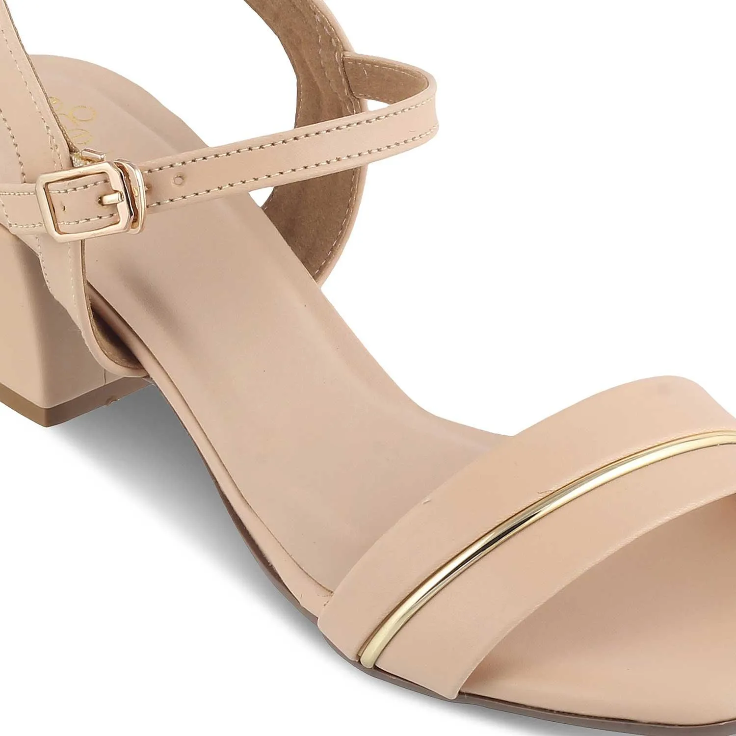 The Kachel Beige Women's Dress Block Heel Sandals Tresmode