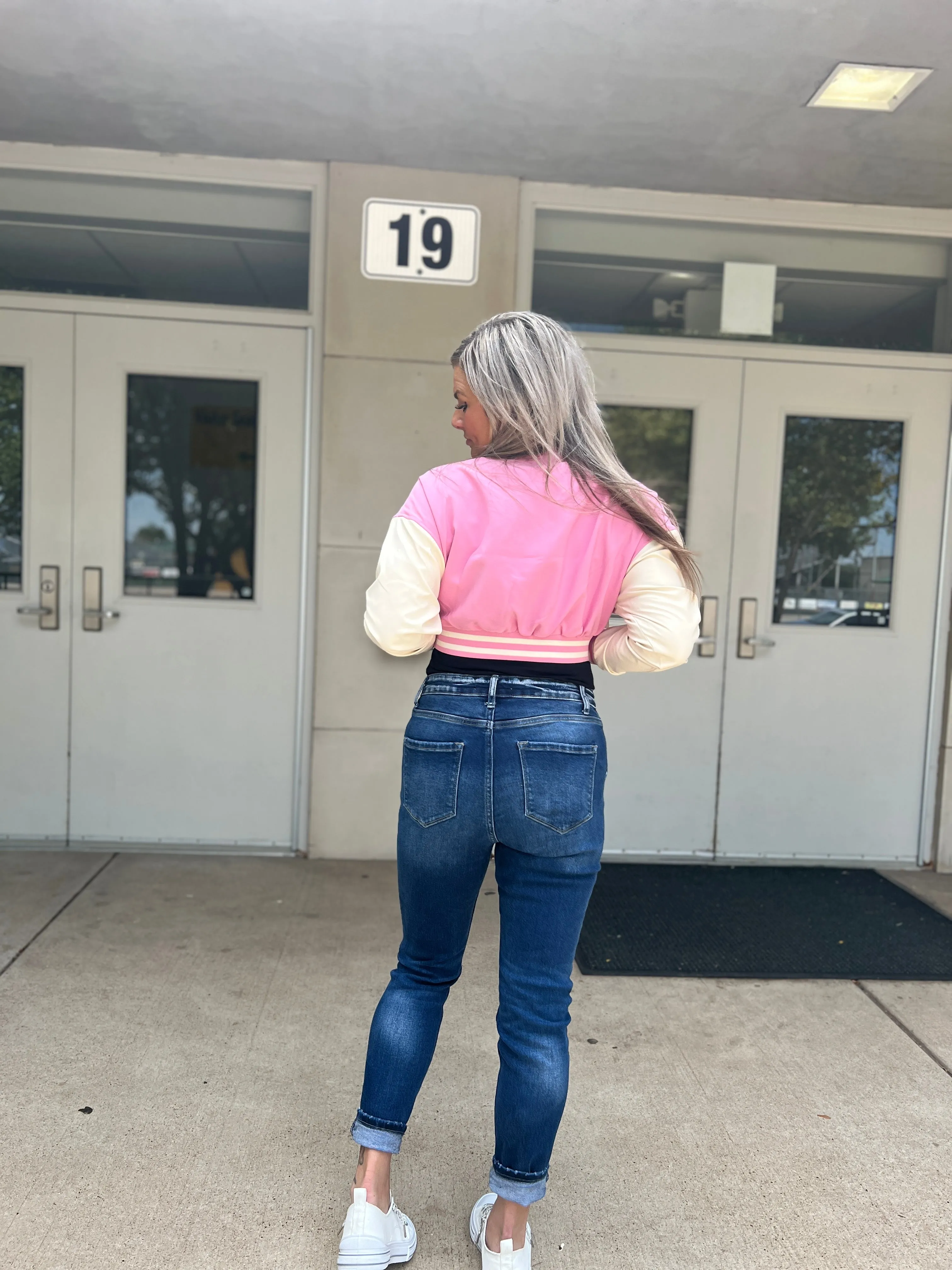 The Pink B Varsity Letterman Jacket*